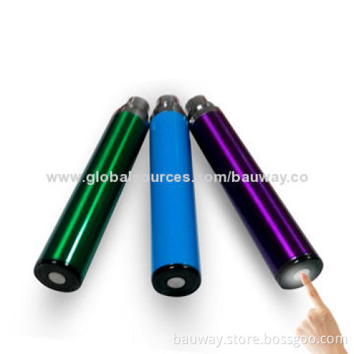Bauway Skin-touching T101 eGo Batteries with No Button Power Saved, Sample Orders WelcomedNew